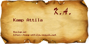 Kamp Attila névjegykártya
